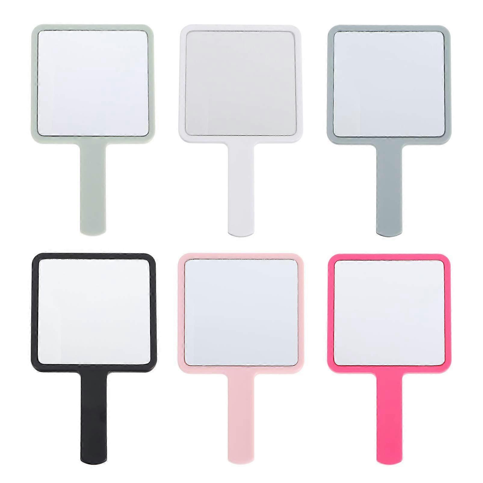 travel makeup mirror 6piece set compact hand mirrors with handles ideal for shaving lipstick check