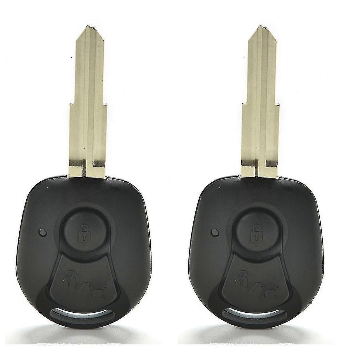 2PCS Key Fob Shell Case Cover for Ssangyong Actyon Kyron Rexton Remote Replacement