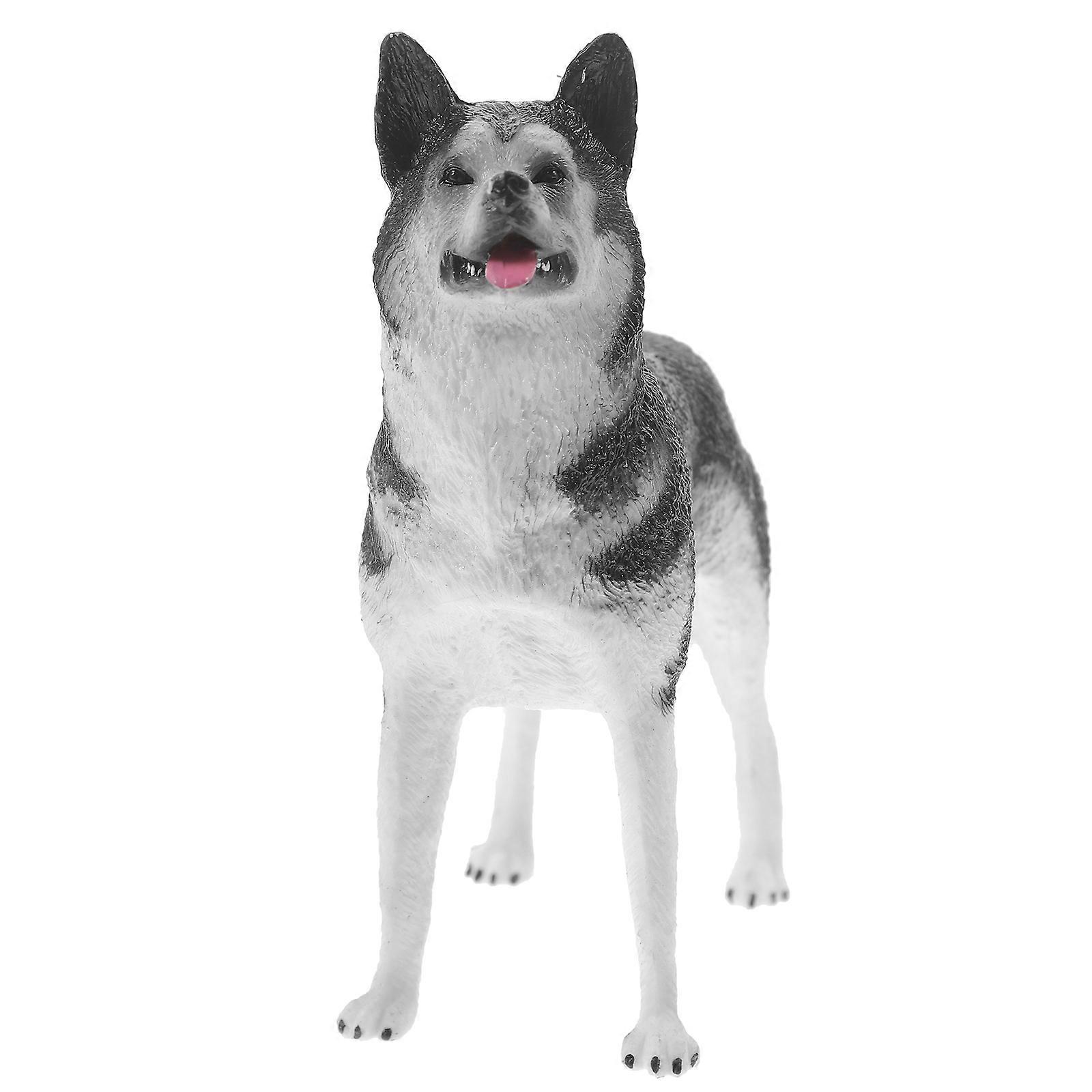 Dog Figurine Multi-Colored Simulation Animal Models Realistic Design Home Decor 1Set