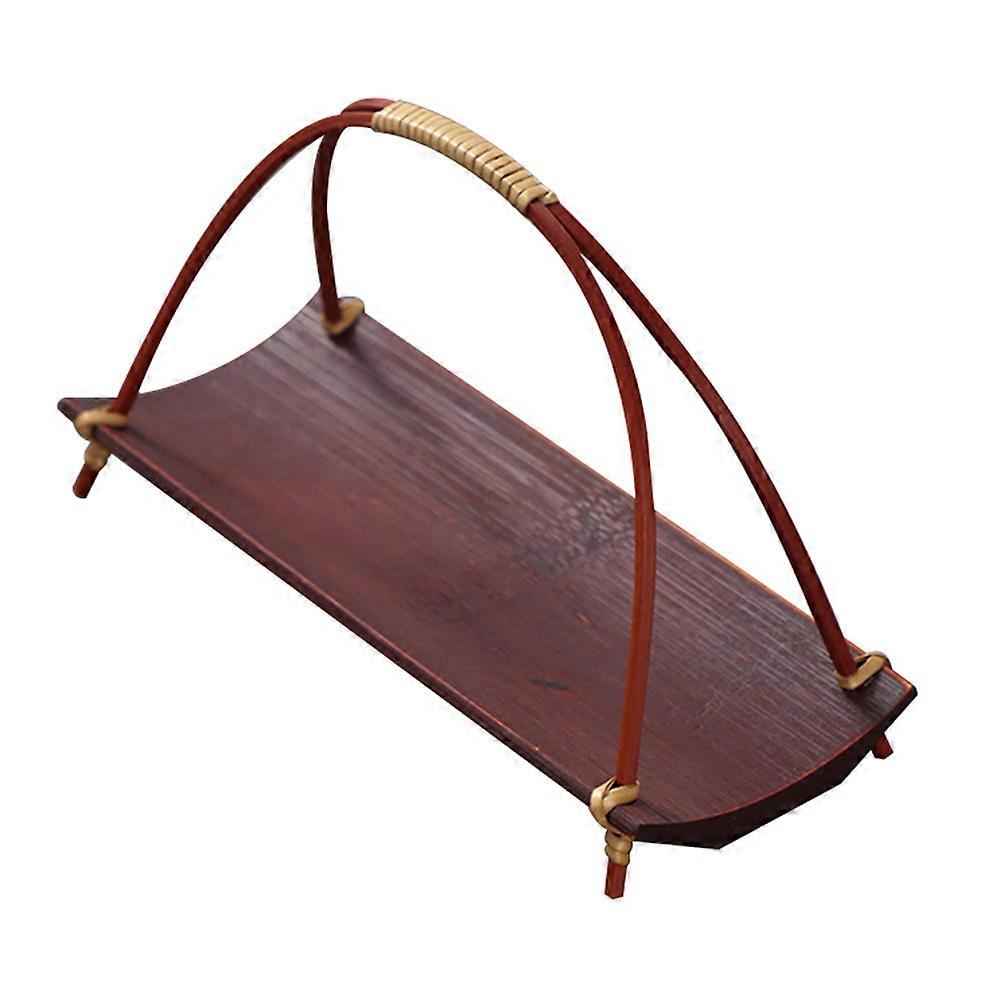 Retro Refreshments Plate Sushi Dish Tray Storage Tray Rectangular Brown 18.5X12X7.5CM Waterproof 1Pc