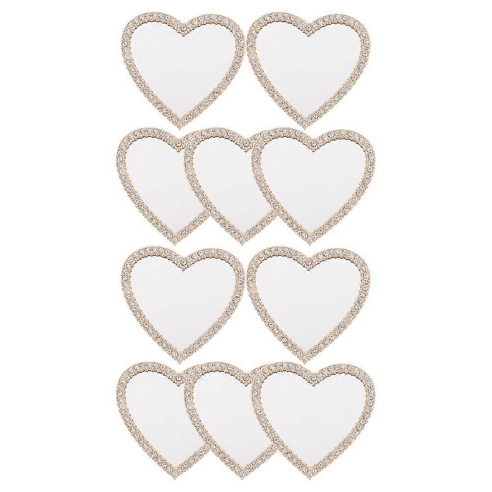 It looks like you're describing a product listing for a **heart shaped makeup mirror compact with a rhinestone phone case accessory**! Here's a