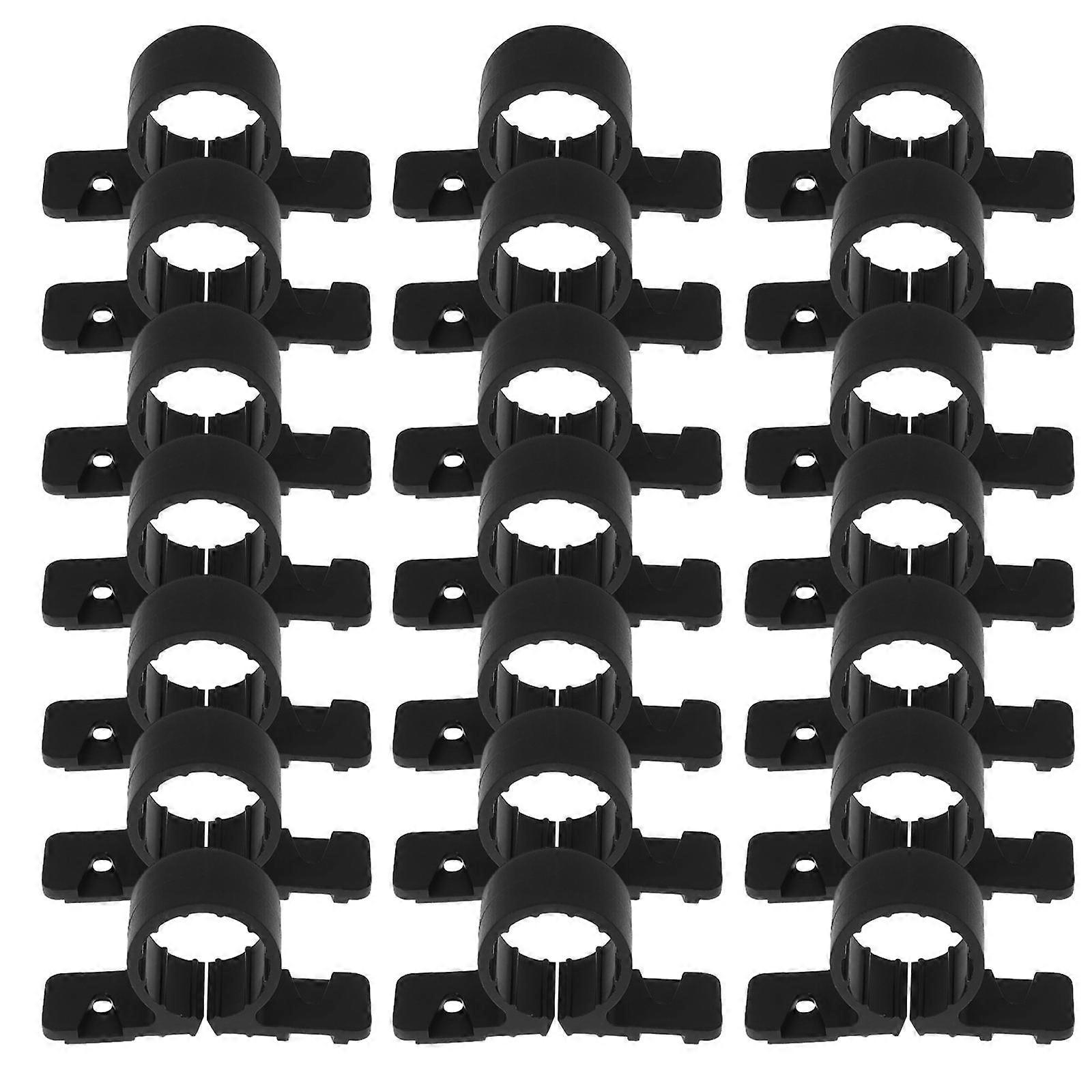 Ceiling Mount Pipe Clamps 50Pcs Black Plastic Pipe Clips for Pipes