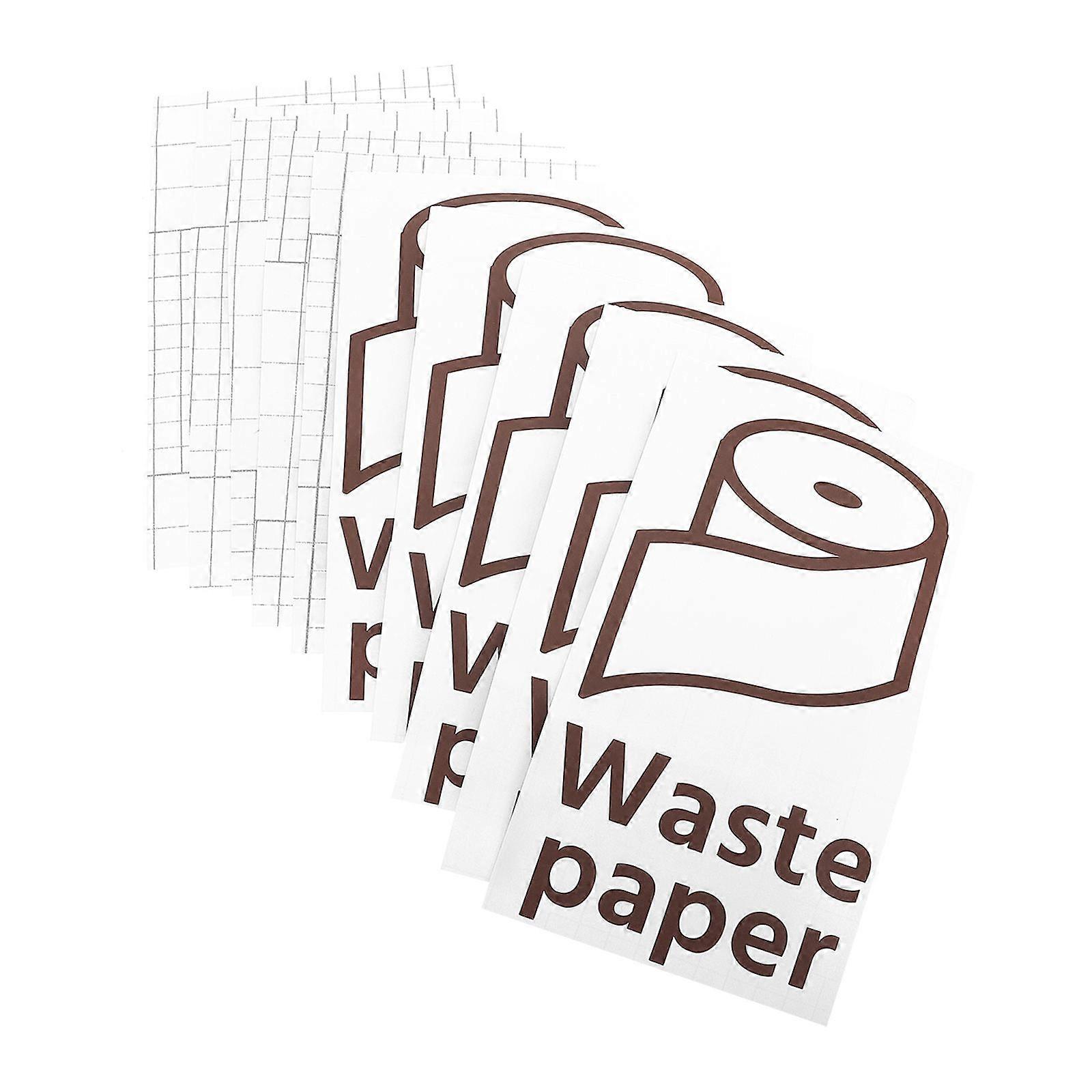 Recycling Sorting Sticker Bin Stickers Trash Can Labeling Simple Design 20x12cm 5Pcs