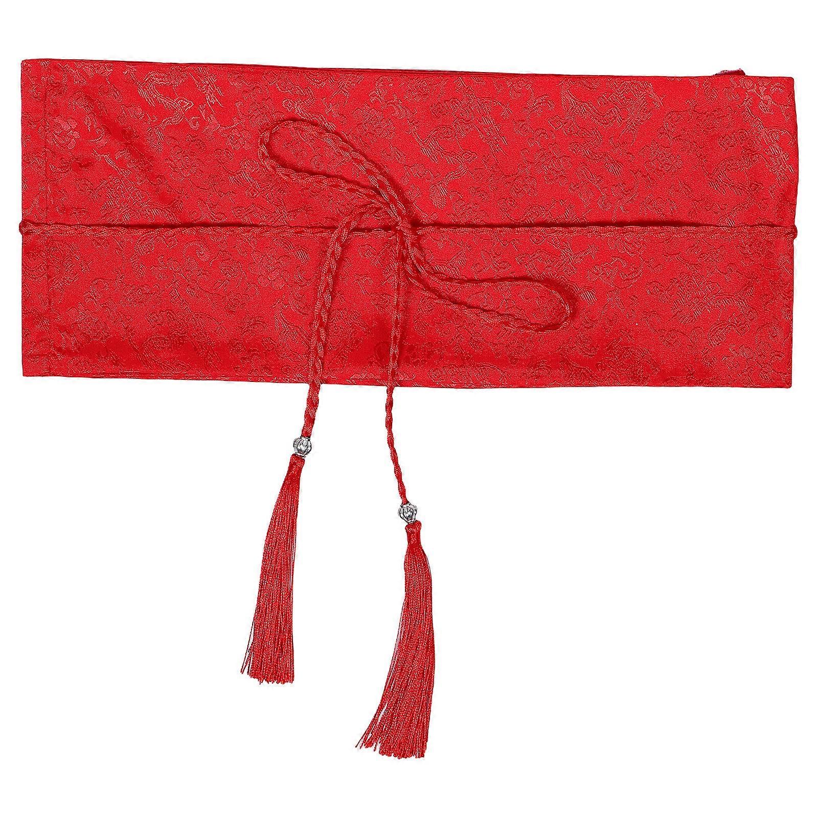 String Belts For Women Kimono Girdle Red Polyester Spandex Cultural Attire Enhancement 1Pack