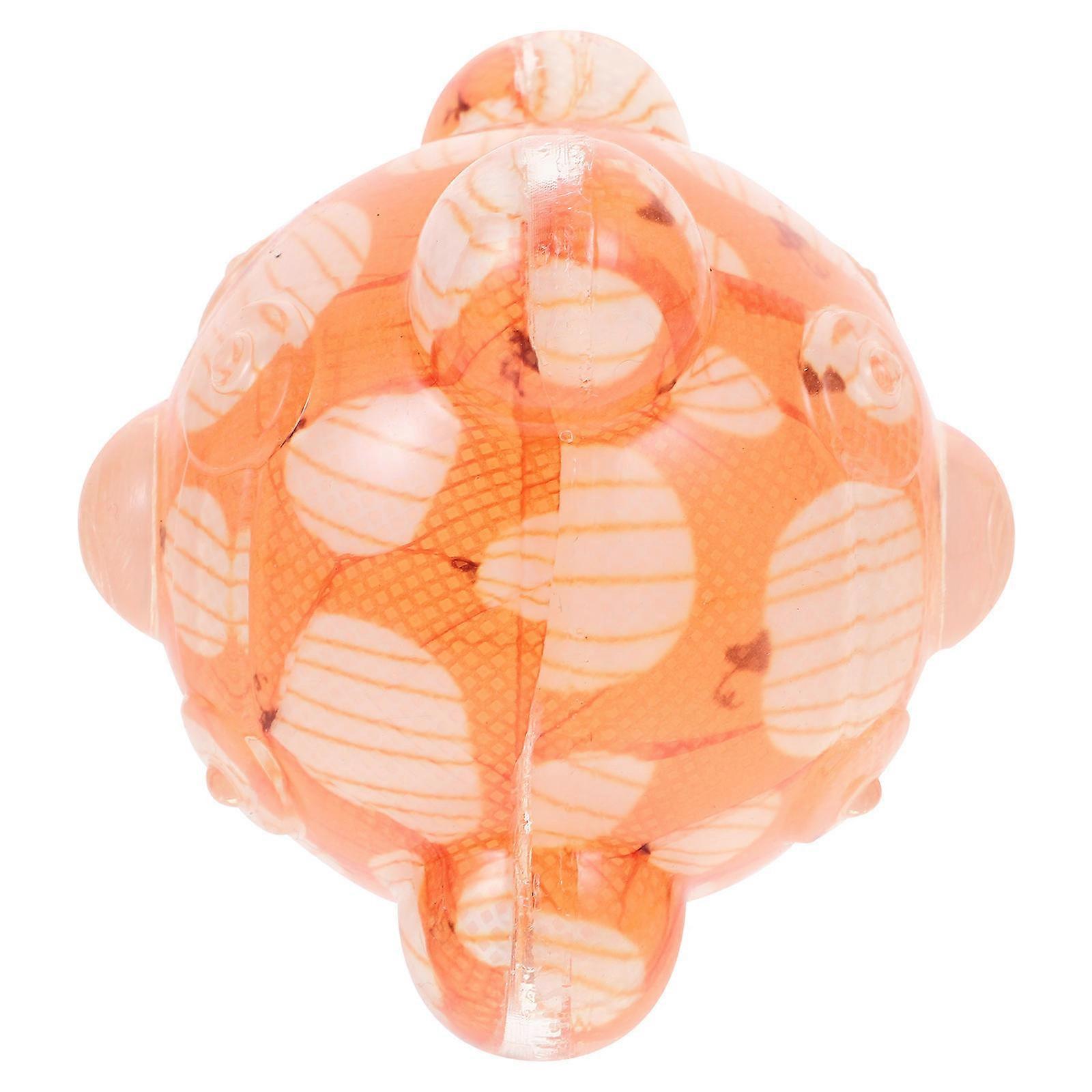 Dog Squeaker Interactive Pet Toys Small Dog Squeaky Balls Orange 8x7x9cm 1 Set