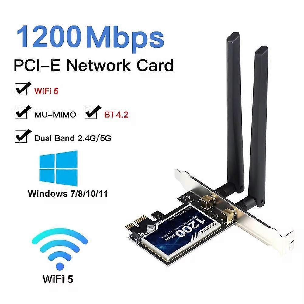 WiFi 6E 5400Mbps PCIe Wifi Adapter AX210 Wireless Network Card AXE3000 BT5.3 2.4/5/6GHz 5374Mbps MU-MIMO