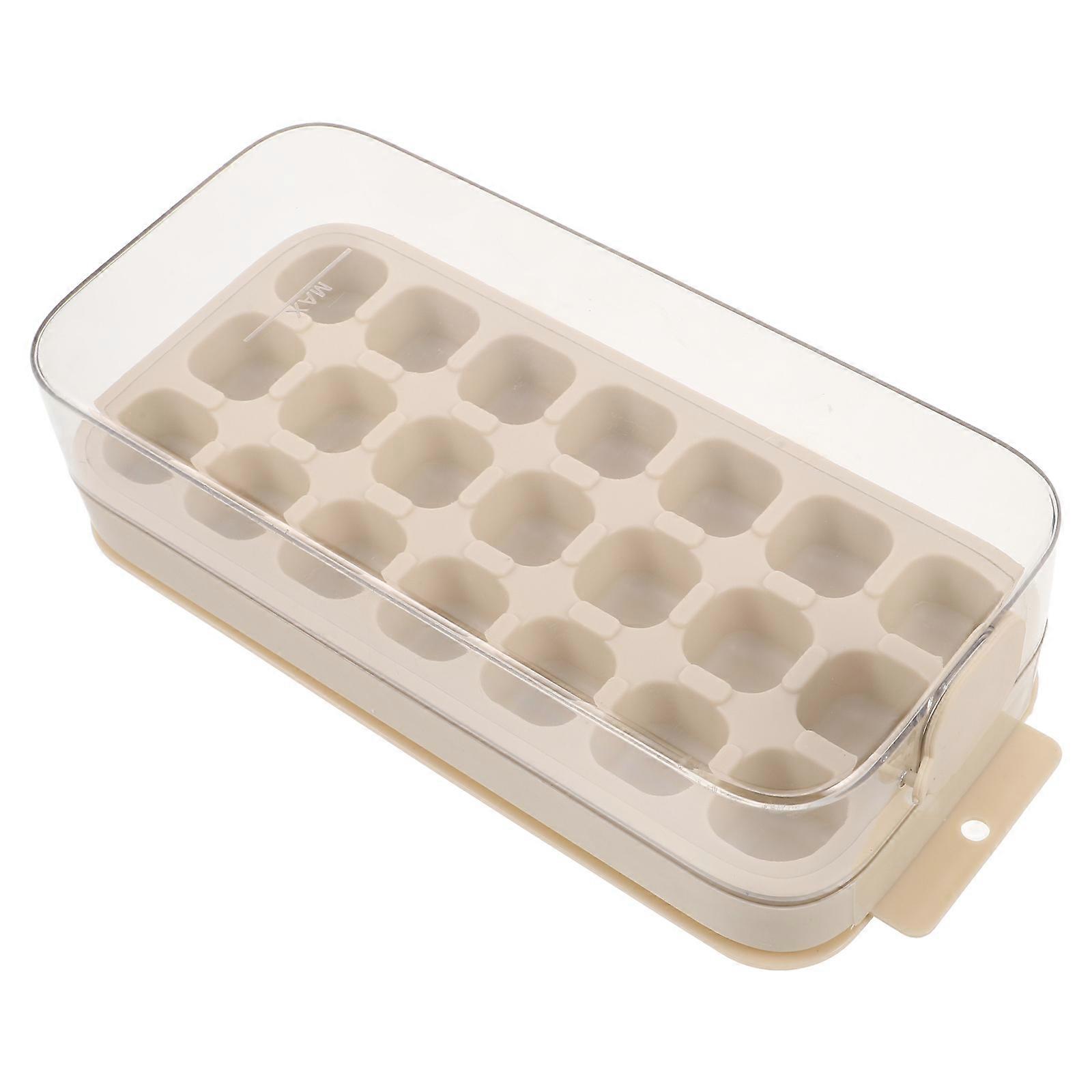 Silicone Ice Cube Tray with Lid, Space Saving Freezer Mold for Home and Outdoor Use, Easy Release and Easy Cleaning Design