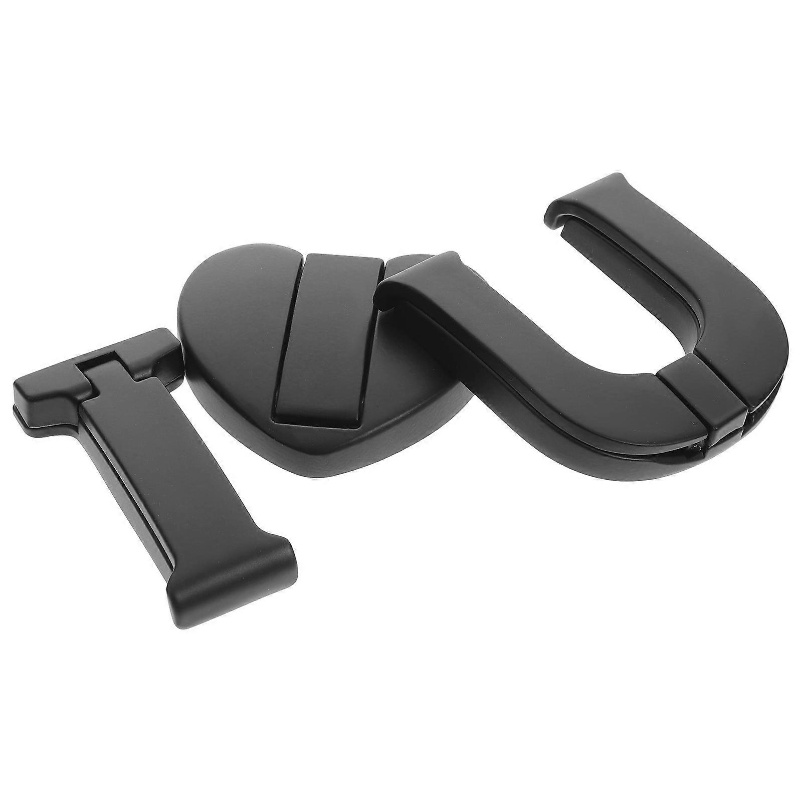 Invisible Coat Hooks Metal Wall Hooks Heart Shape I U Alphabet Romantic Style Home Decorations 1Set