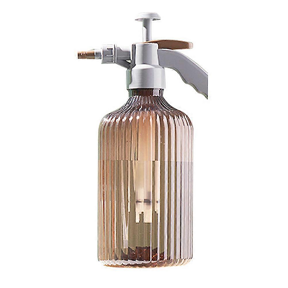 Garden Flower Watering Can 1Pc 2L Manual Plastic Sprinkler Water Can Air Pressure Spraying For Household Dorm Salon Dark Brown