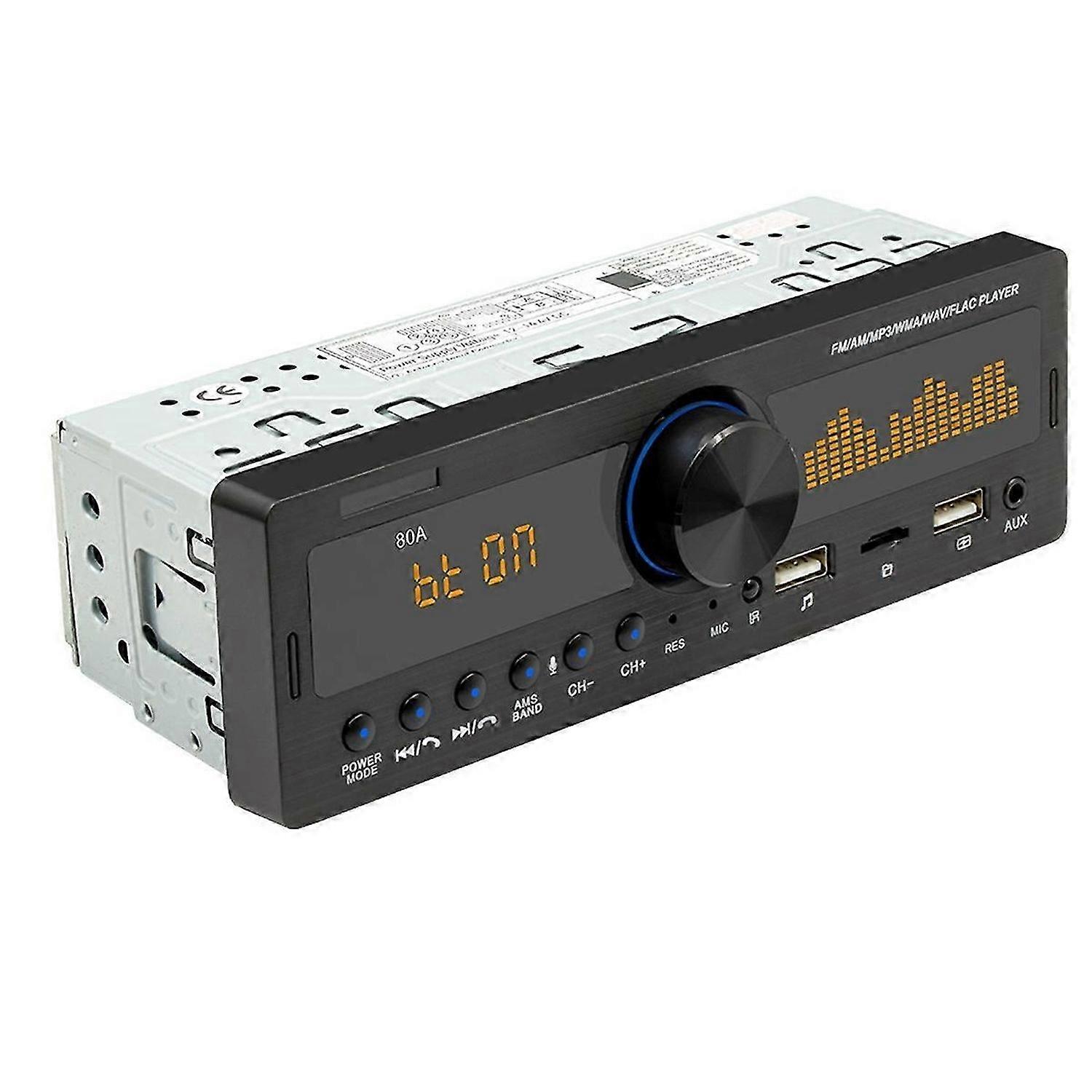 1DIN Car Radio Stereo Audio Bluetooth AM FM MP3 Player SD USB Classic Stereo Audio Playe APP Remote