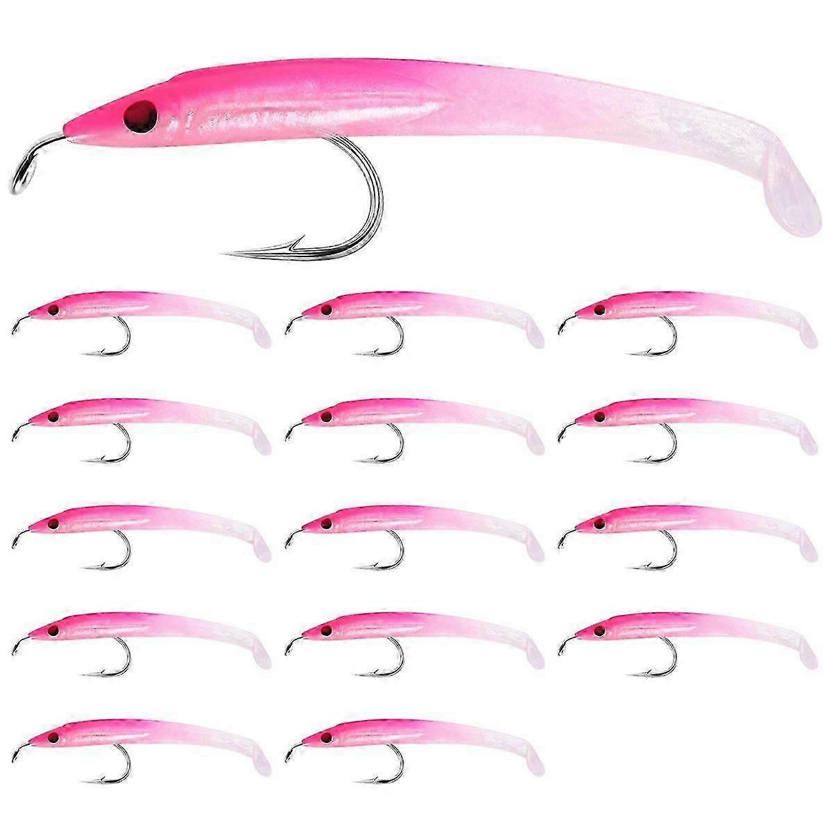 Fake Fishing Lure Sea Fishing Lure Bait with Hook Eel Bait 5cm/0.6G T Tail Soft Insect Simulation