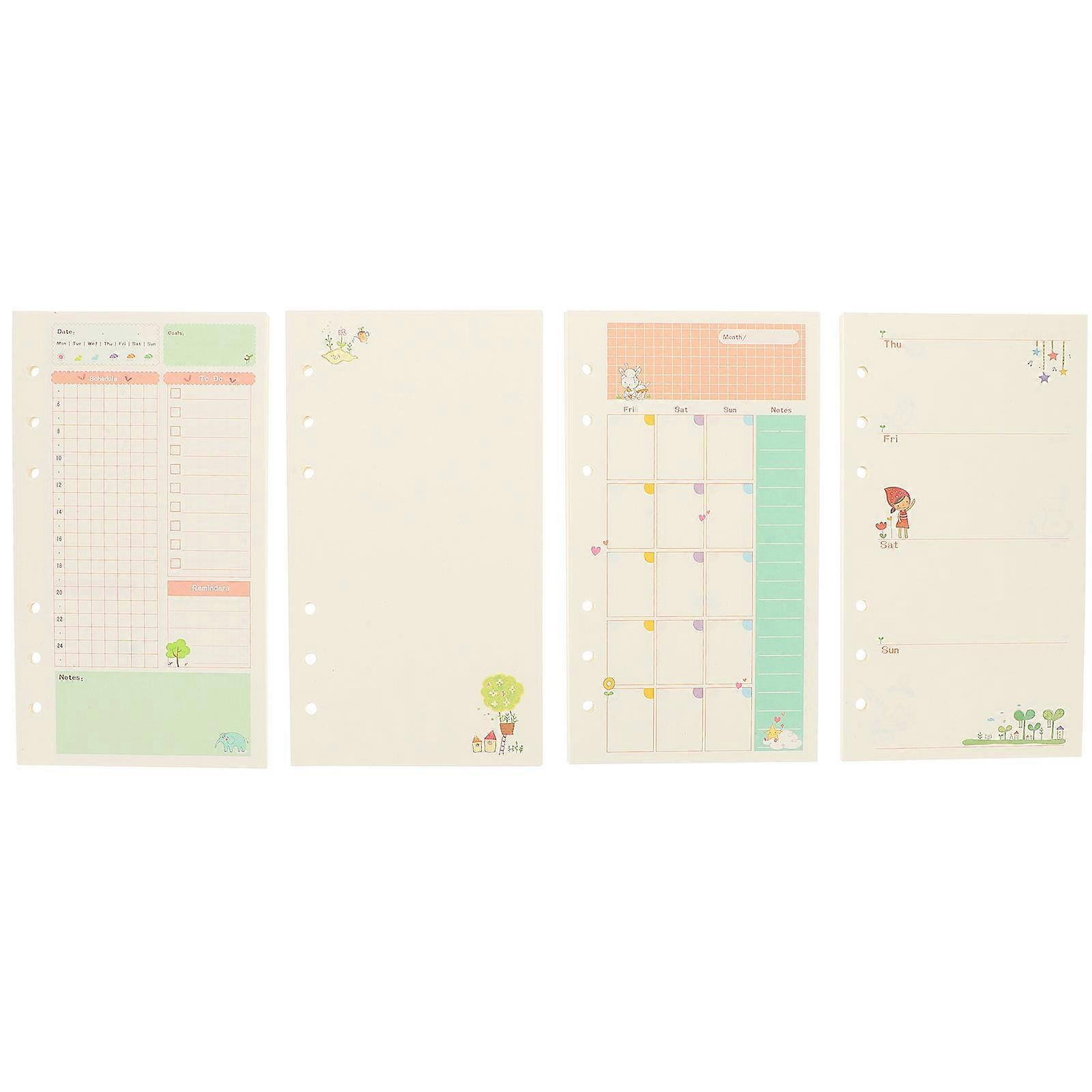 Portable Notebook Papers Replaceable Writing Pad For Students Professionals 4Set