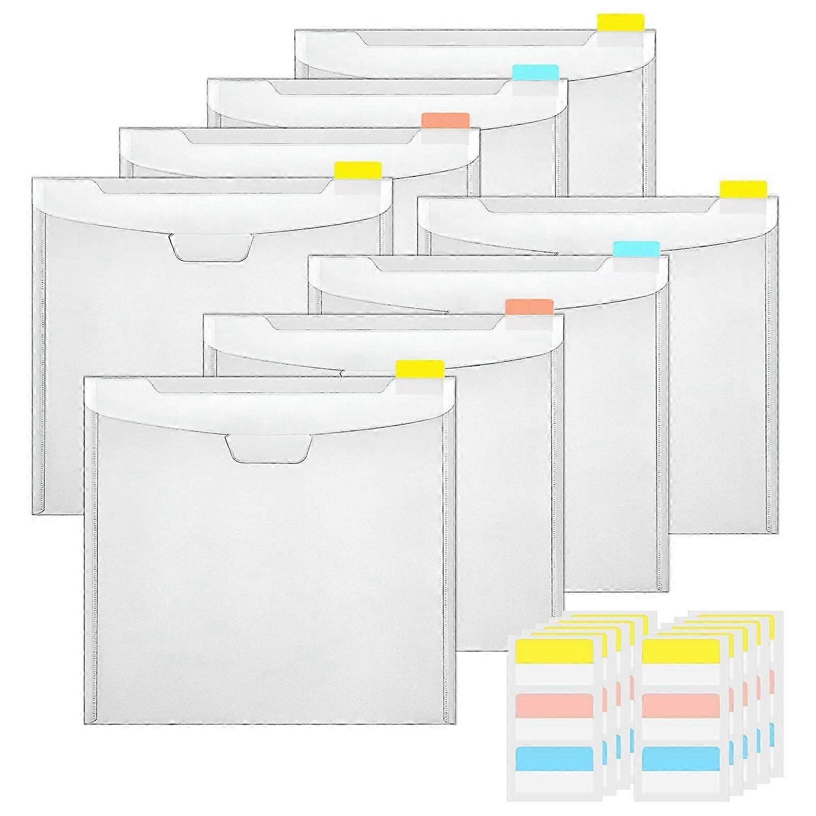 10Pcs Scrapbook Paper Storage Organizers with 30Pcs Sticky Indexes Tabs, Scrapbook Paper Organizers for Scrapbook Paper