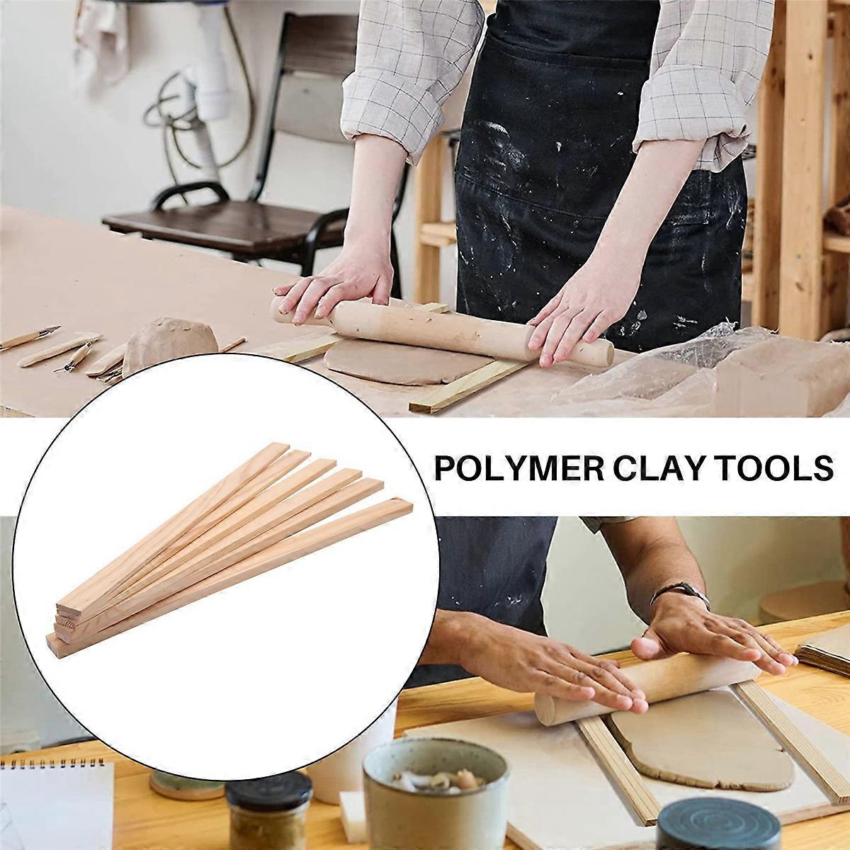 6PCS/SET Mud-Rolling Stick Guide Forming Tool Teaching Pottery Tool