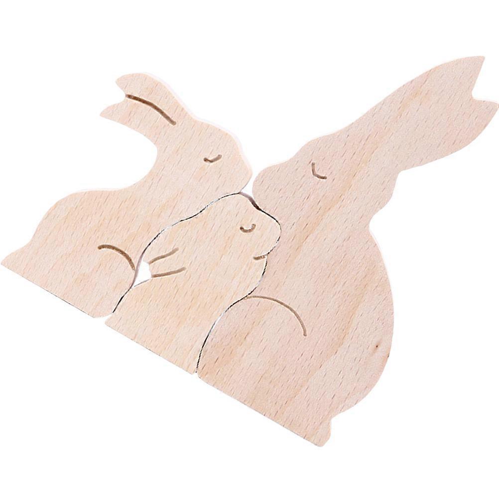 Garden Rabbit Statue Simulated Rabbit Design Homeowners Easter Decorations 13X12CM 1Set