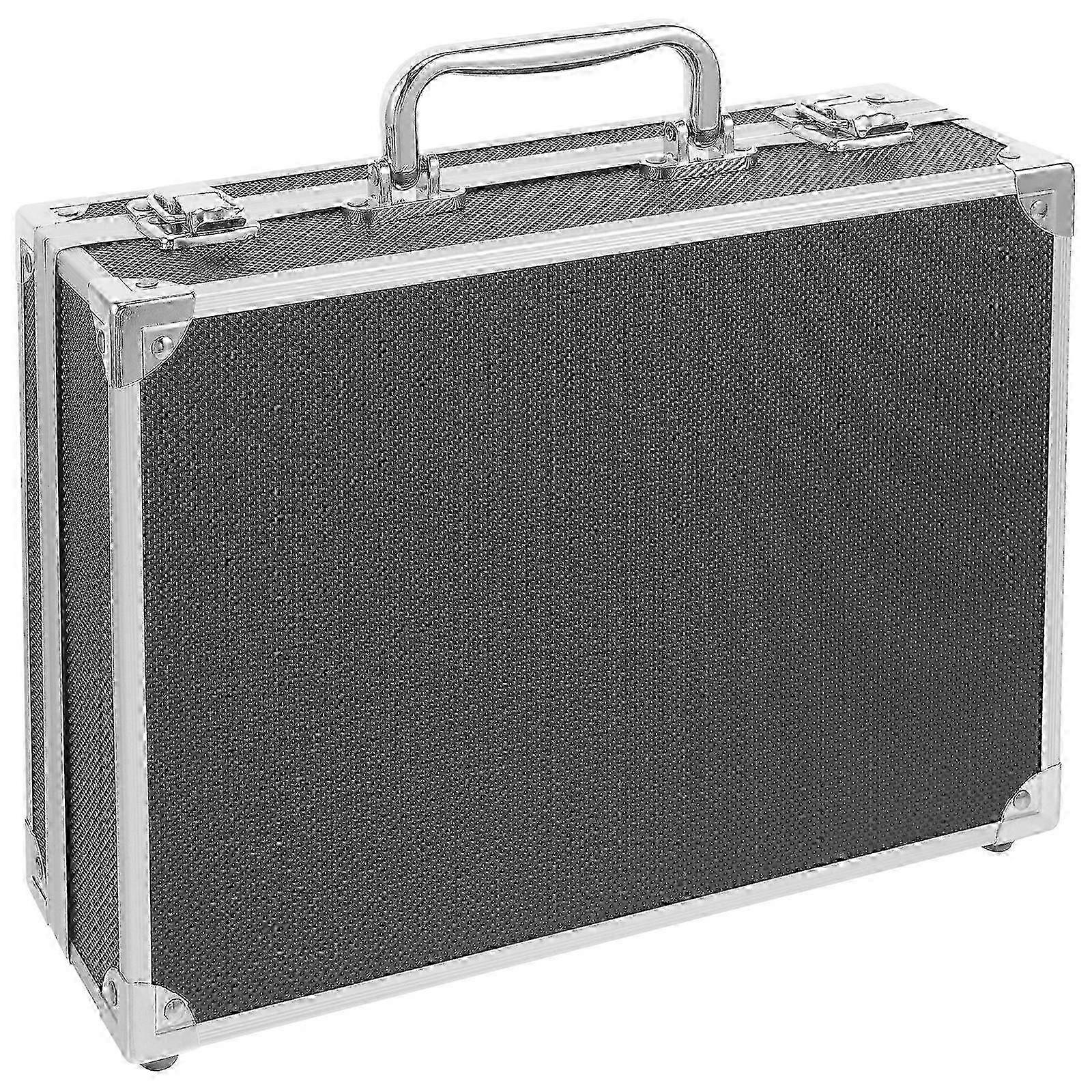 Portable Tool Box Aluminum Alloy Storage Case Document Instrument Box Tools Container with Sponge Lining