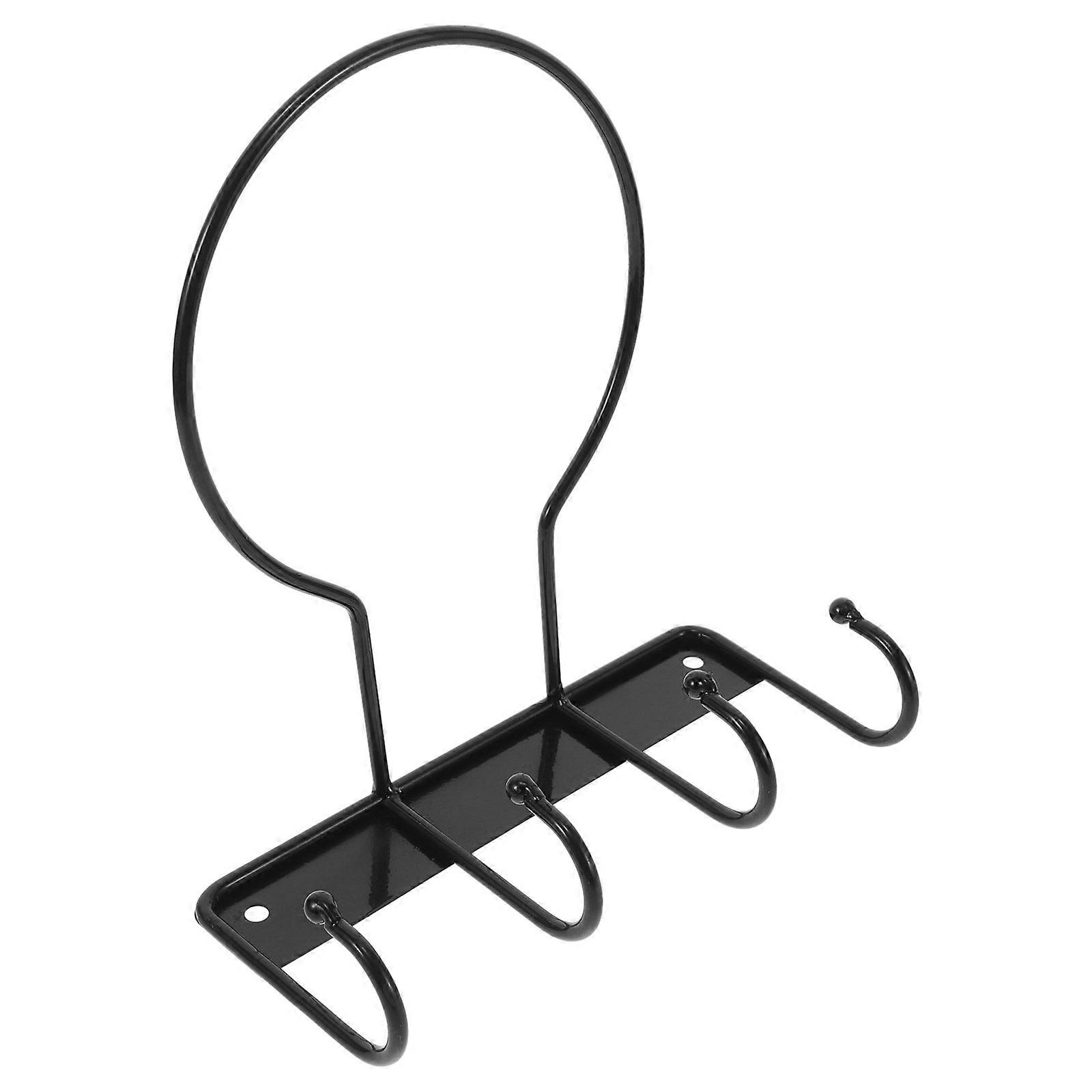 Ball Mounted Iron Ball Rack Planter Hooks Home Garage Black 22.00X20.00X10.00CM 1ks