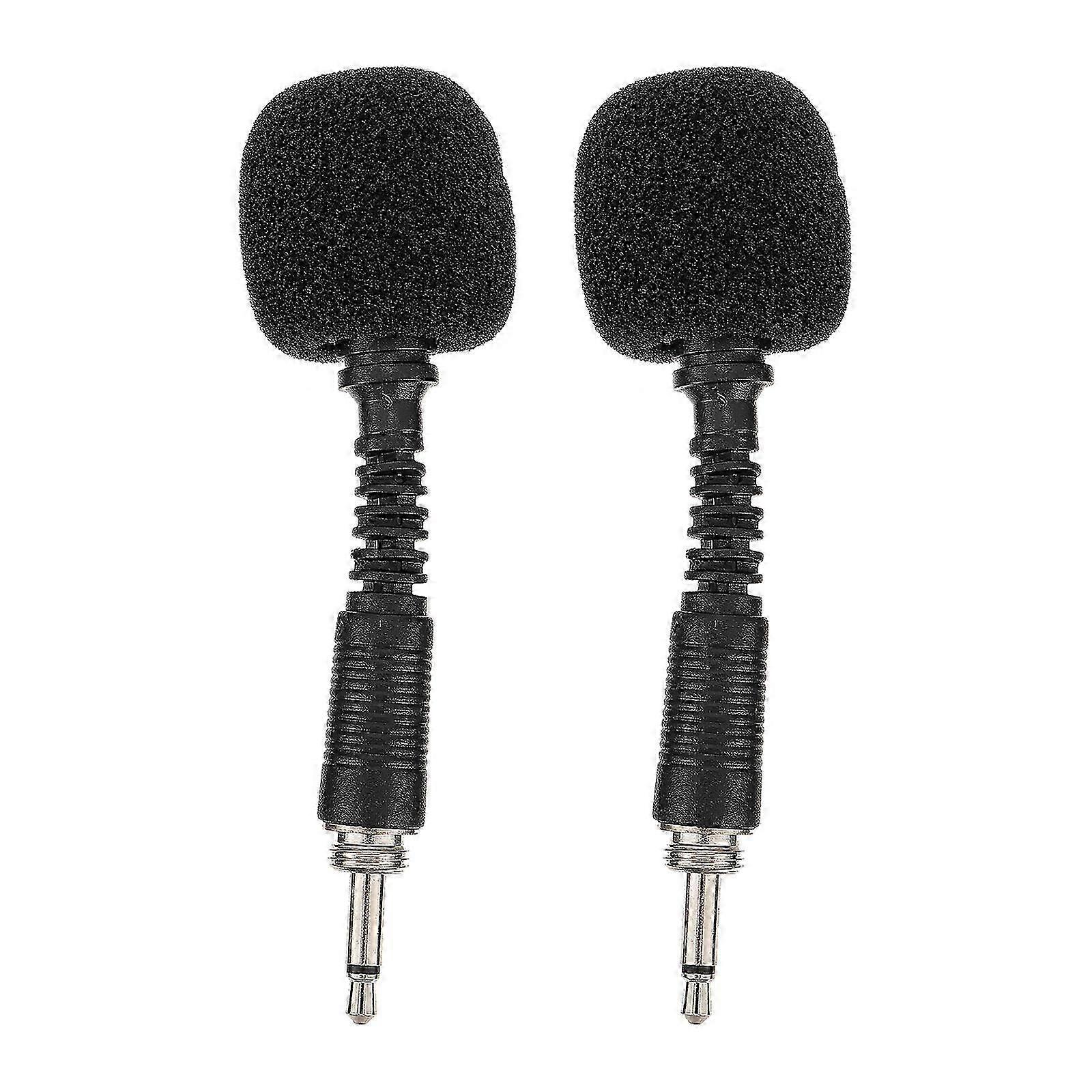 2 PCS In-line Microphone 2-Conductor Threaded Noise Canceling Microphone