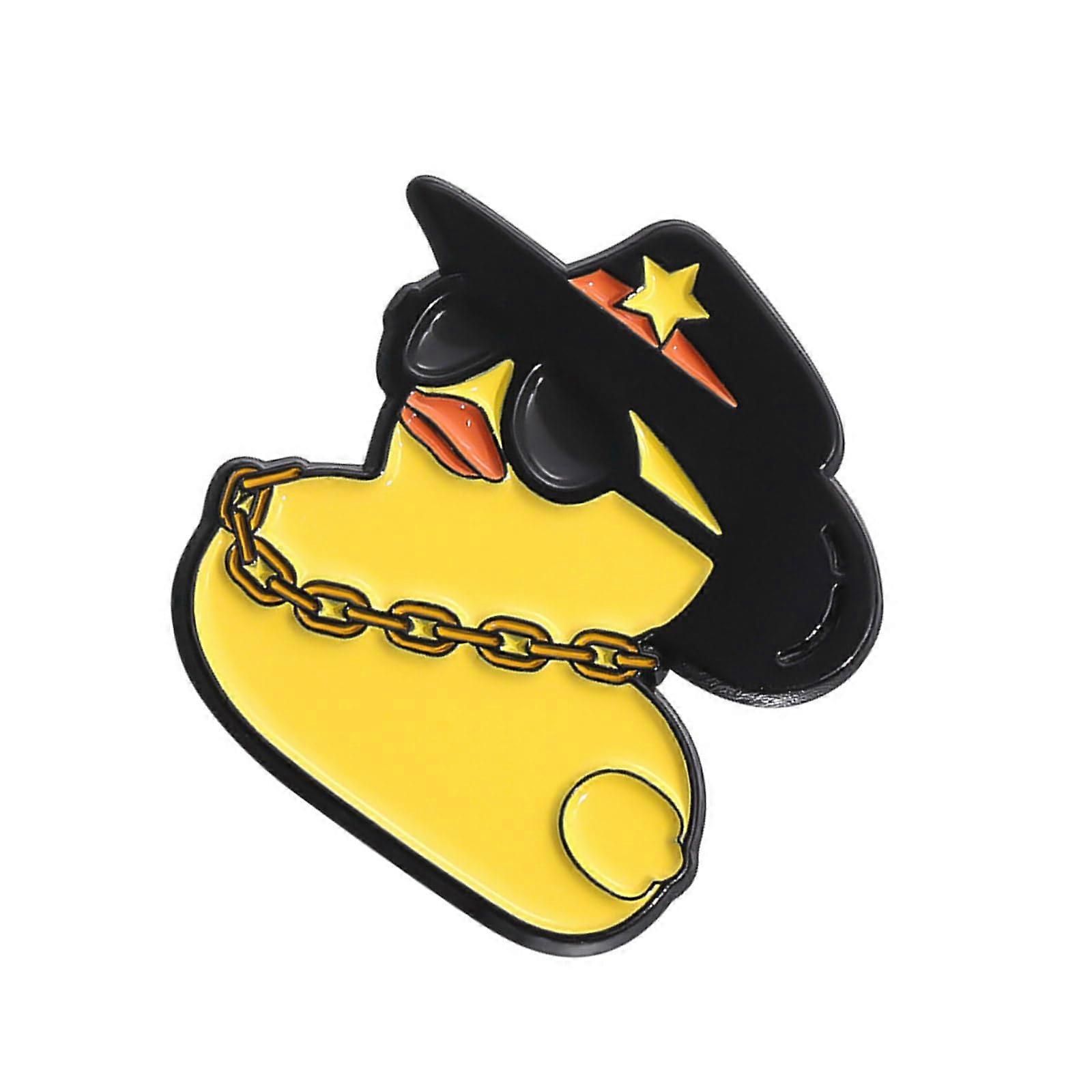 Elegant small duck brooch made of metal with bright colors and a pin, suitable for fashion enthusiasts QHXZ2331