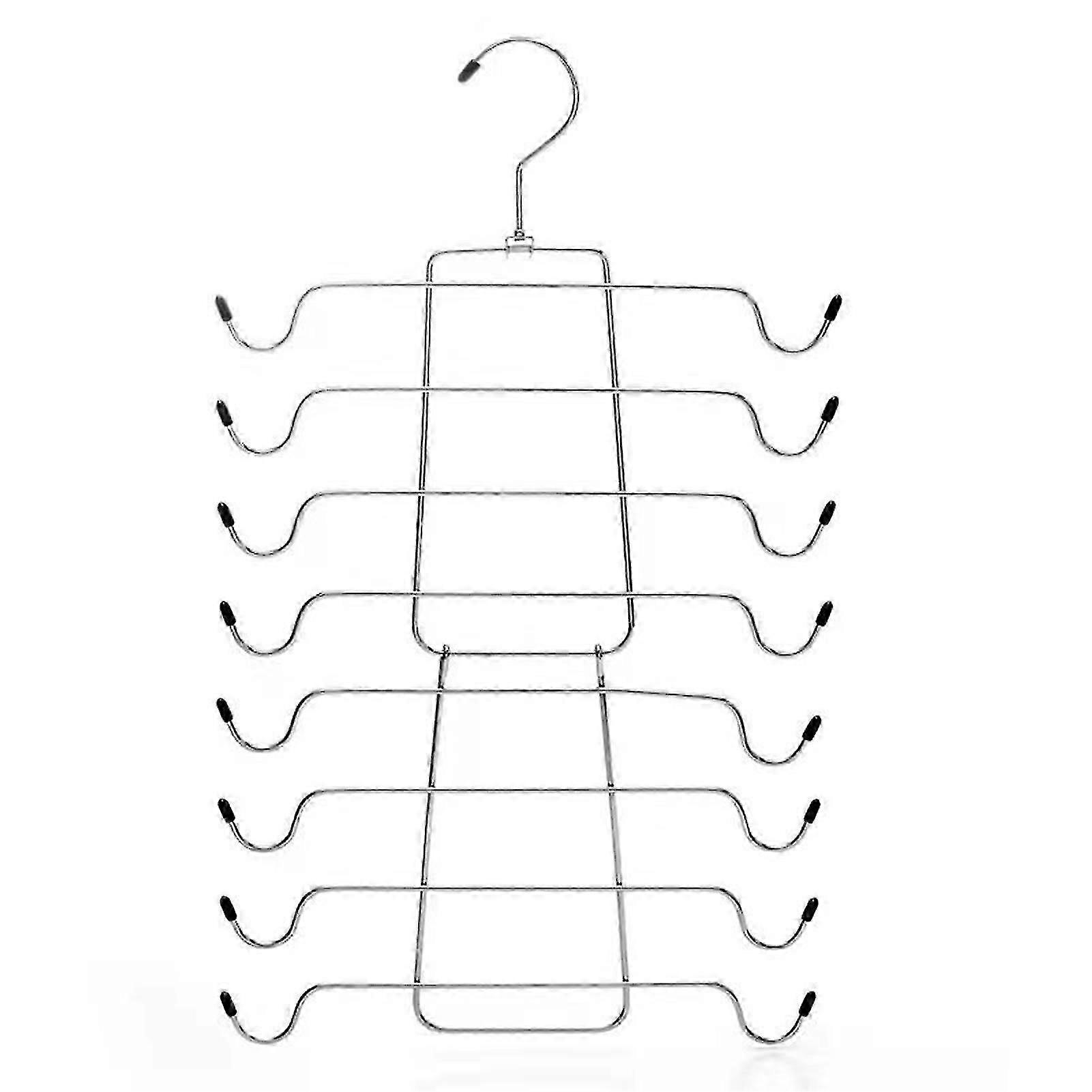 8 Layers Folding Tank Top Hanger Space-saving Clothes Storage Rack for College Dorms