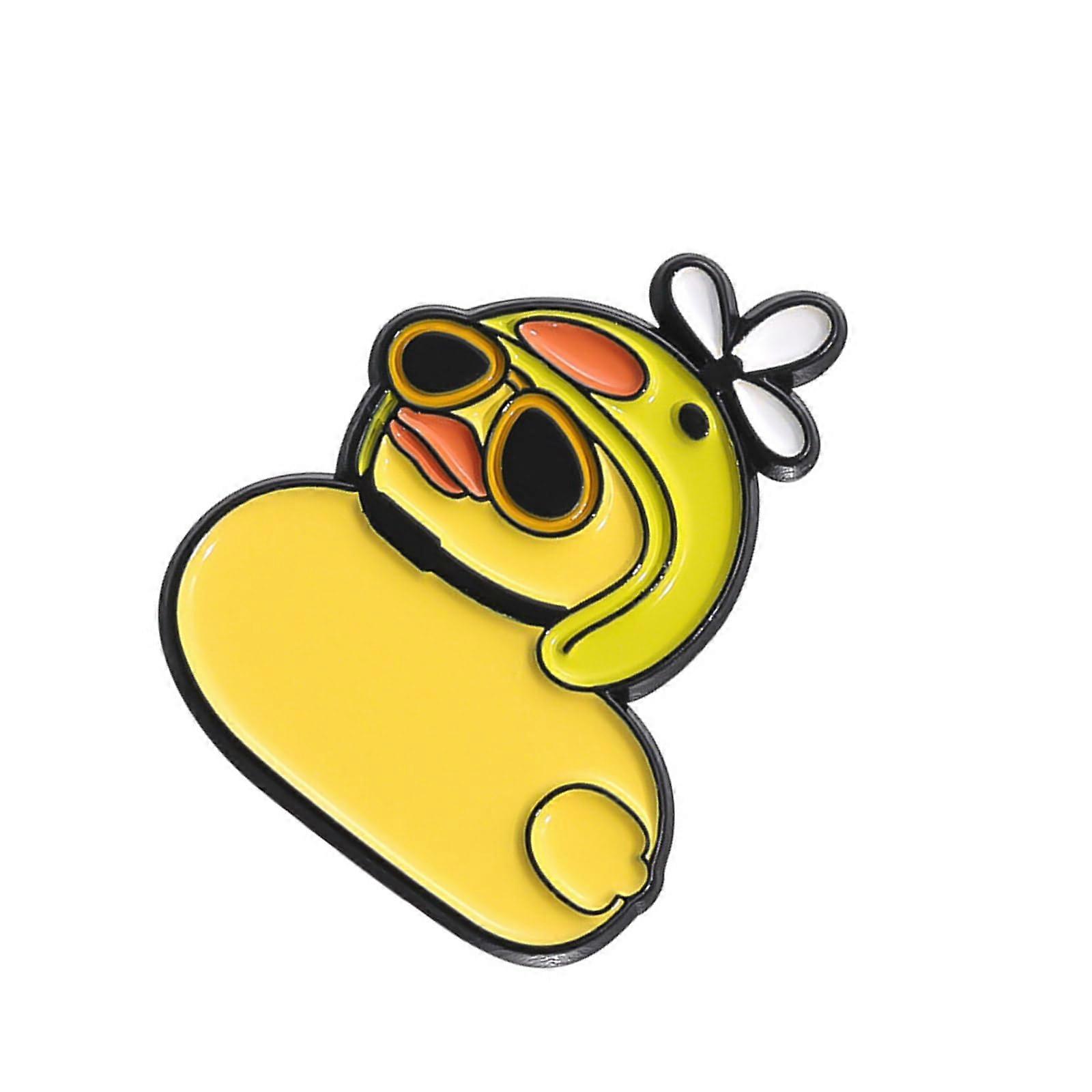 Duck-Shaped Brooch With Elegant Clasp For Secure Wearing Lapel Pin Style Classic Accessory