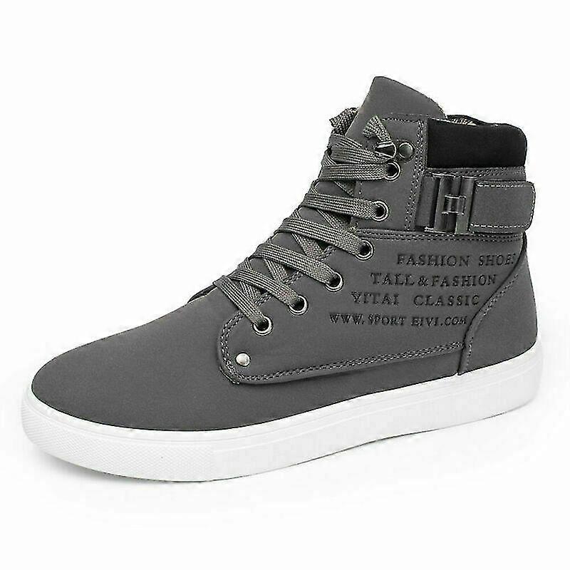 Men's Lace Up Flat Casual High Top Trainers Sneakers Ankle Boots Size
