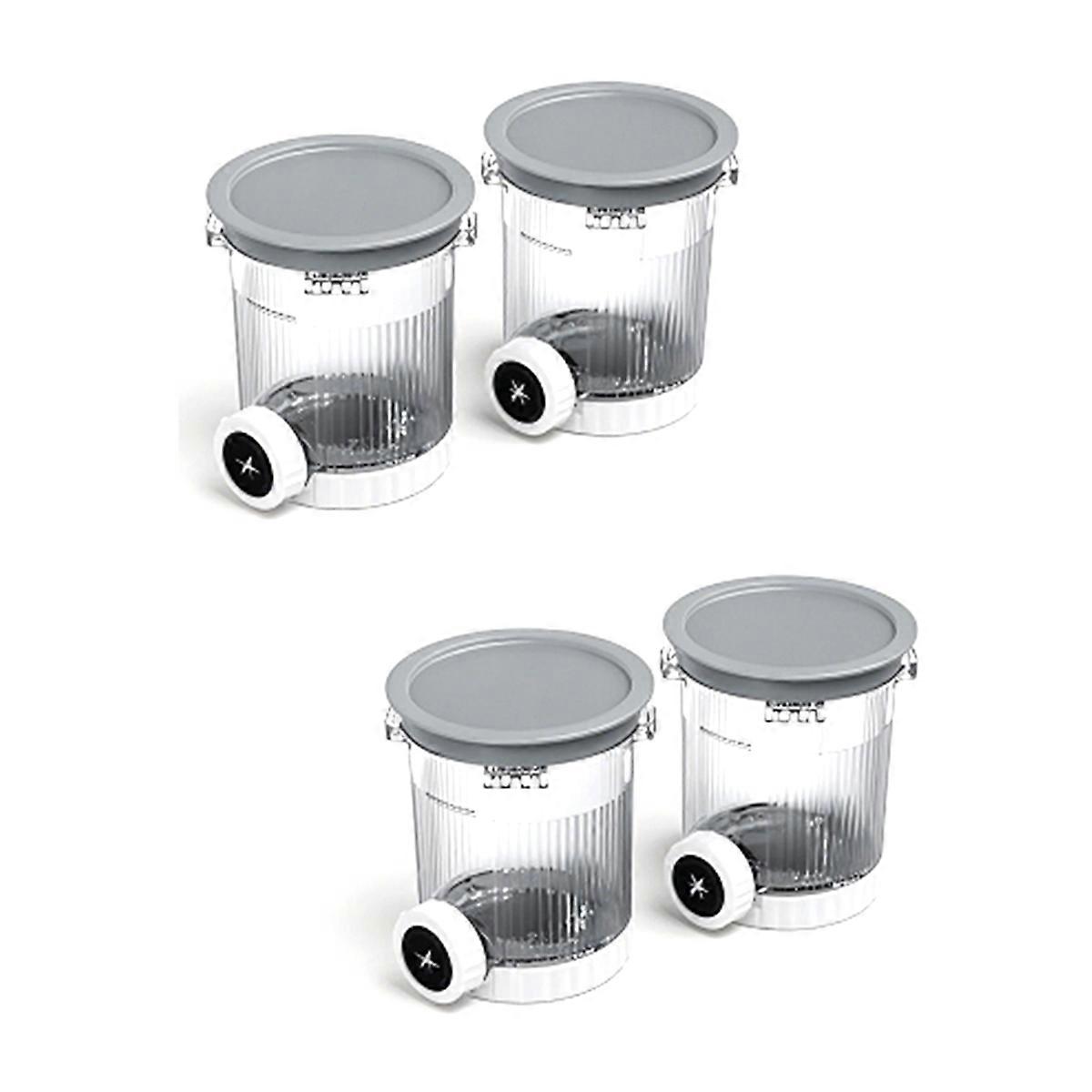 4pcs Pints and Lids Replacement for Swirl NC700 Series Ice Cream & Soft Makers,for Swirl NC700 NC701