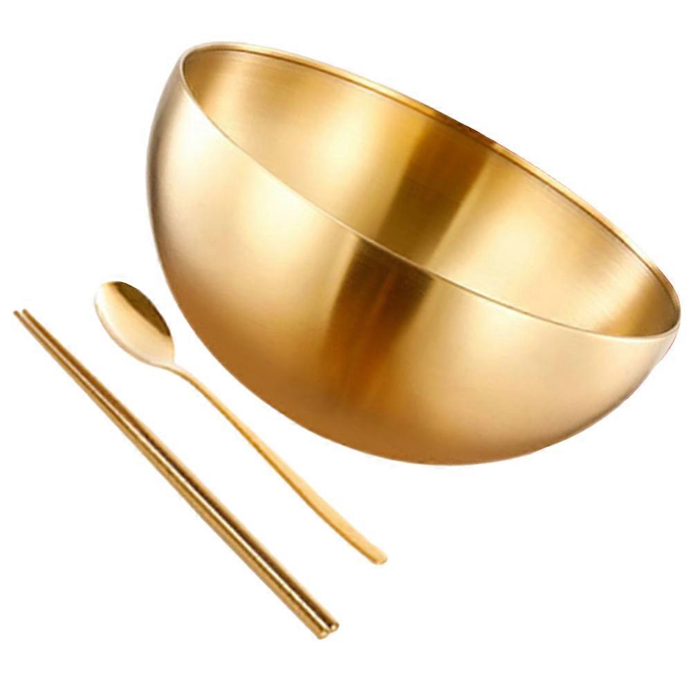 Korean Kitchenware Multi Function Serving Bowl Stainless Steel Easy To Clean Home Use 1Set
