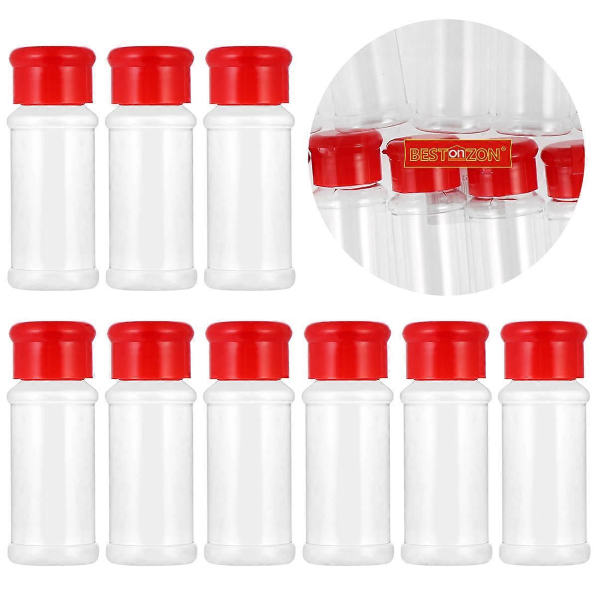 Kitchen Spice Dispenser Bestonzon Rotating Cover Cylindrical Shape Dining Table 12Pcs