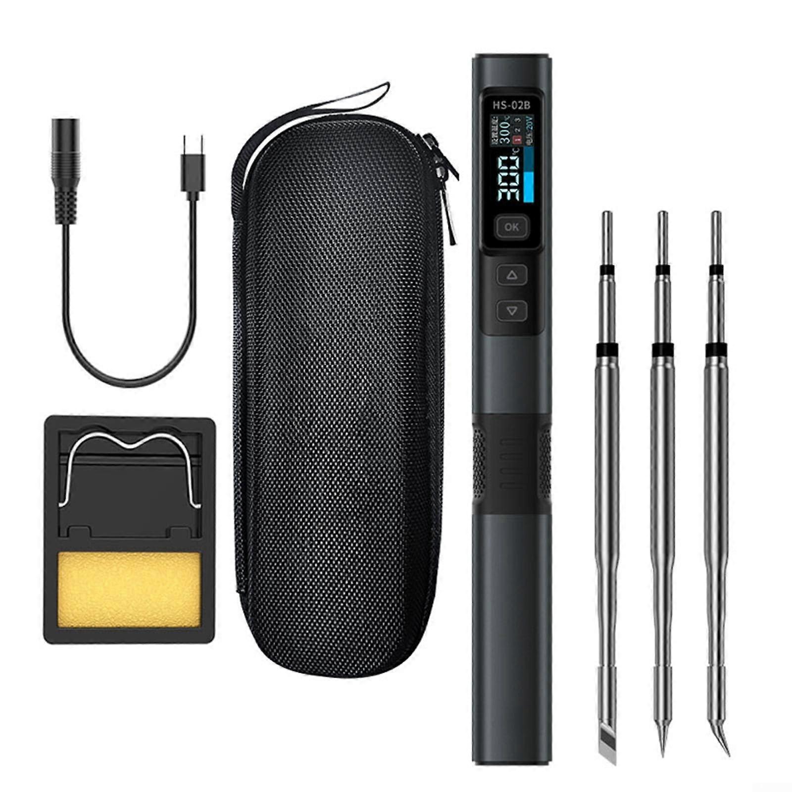 Professional Soldering Pen CNC Metal Shell Color Screen PD/QC/DC Charging