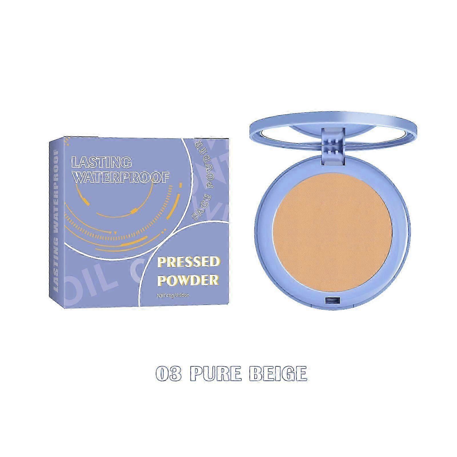 Oil Control Face Pressed Powder, Matte Smooth Flawless Setting Powder Make-up, wasserfestes, lang anhaltendes Finishing-Puder, tierversuchsfreies, leichtes Gesicht