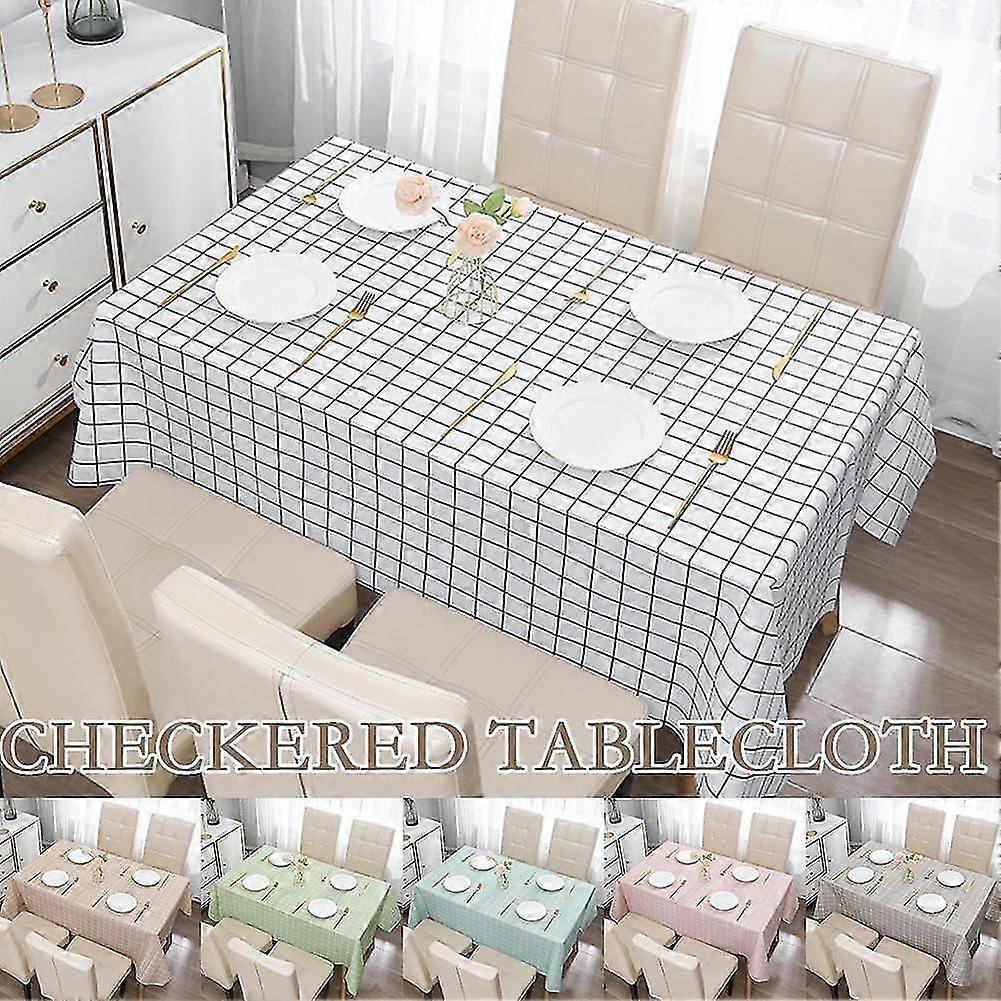 Dust Proof Checkered Tablecloth Dust Proof Tablecloth Washable Tablecloth