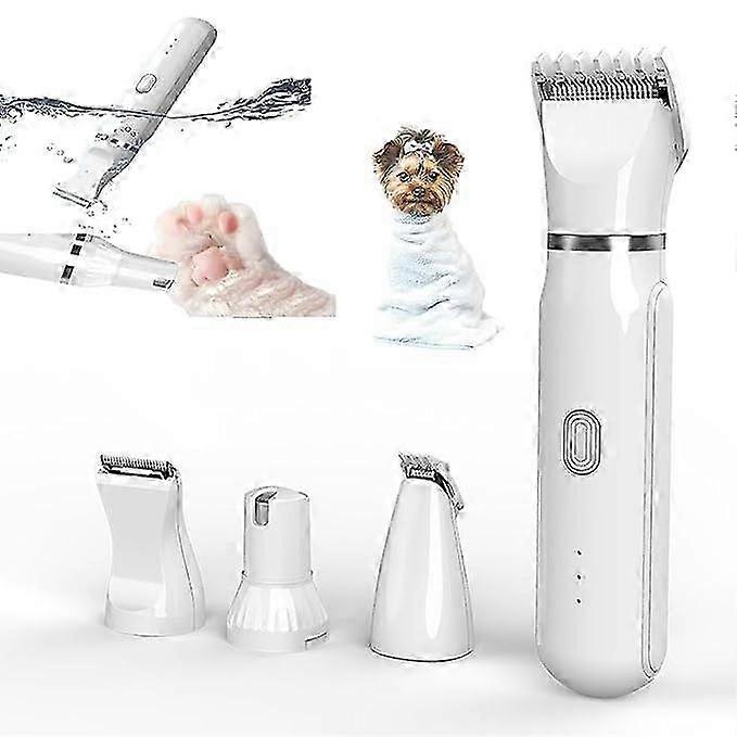 Conjunto de tosa com 4 lâminas para animais de estimação, aparador elétrico sem fio1于某品牌