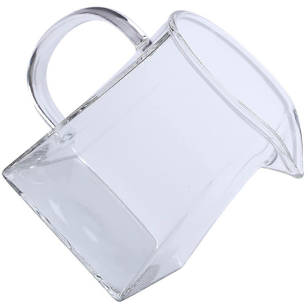 Transparent Loose Tea Cup Square Shape Dishwasher Safe For Coffee Lovers 12X7.5CM 350ML 1Pack