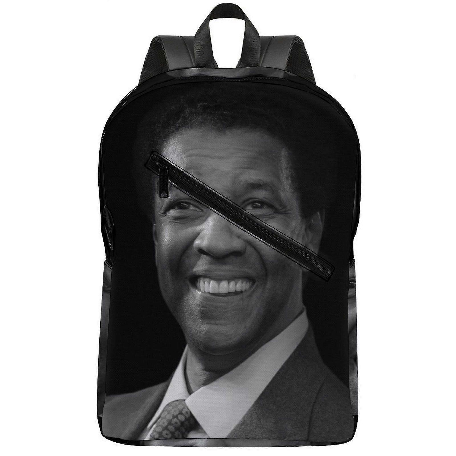 a3452 Denzel Washington Ergonomic 300D PU School Backpack with Adjustable Straps and Laptop Protection for Daily Use m3452