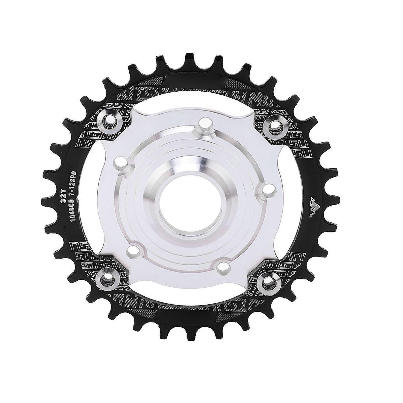 104 BCD Chainring 104BCD Sprocket Adapter 32T Positive Negative Tooth Plate Conversion Base Kit for Tongsheng Mid Drive Motor