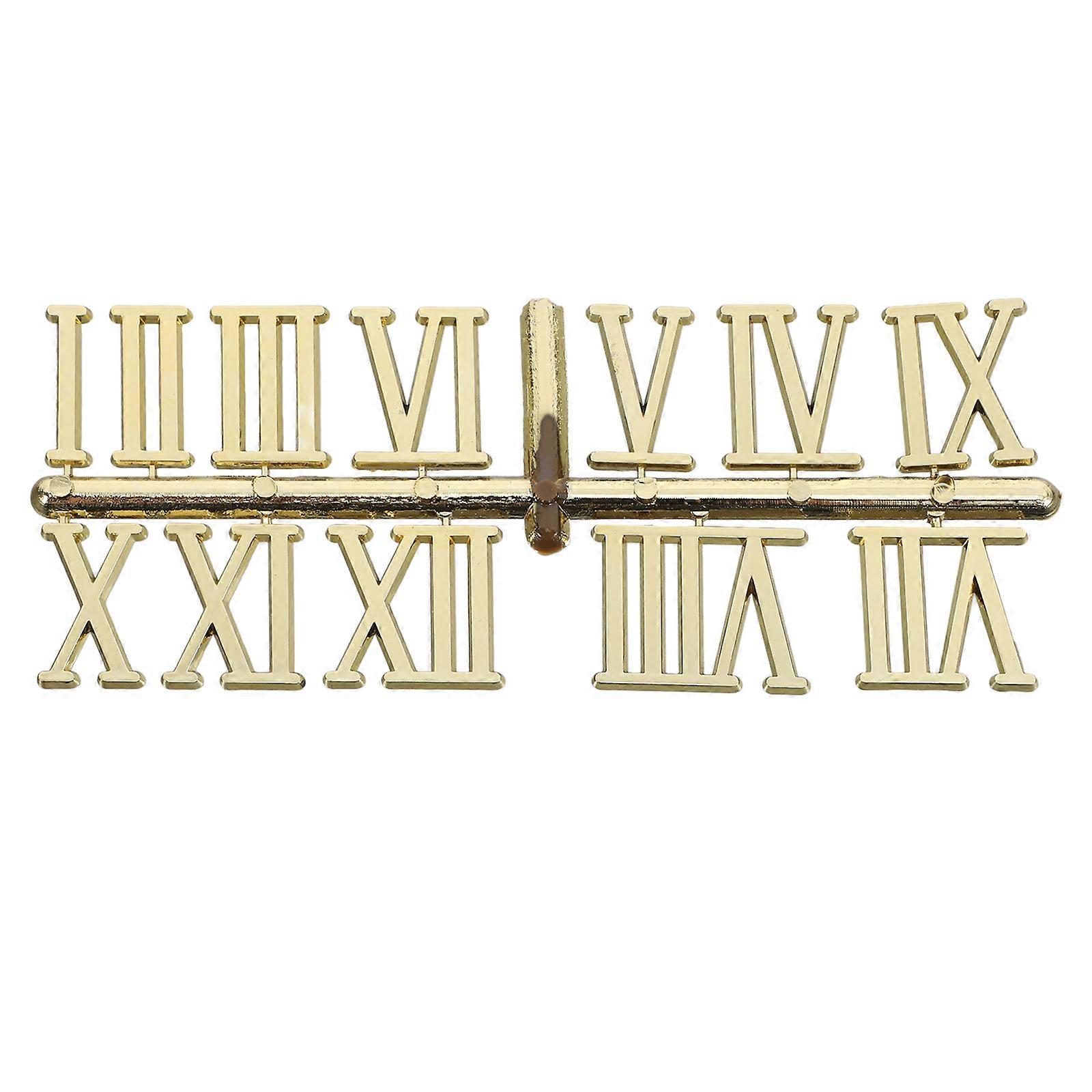 Roman Numeral Clock Kit with Durable Electroplated Numbers – DIY Wall Clock Components for Home Decor and Art Projects – Replacement Parts for Unique