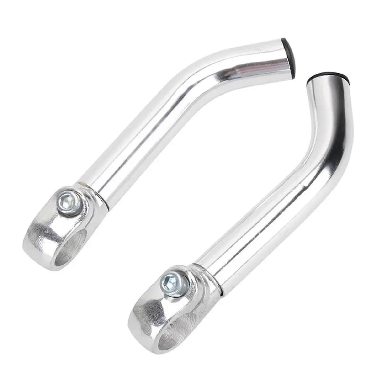 Bicycle Rest Handlebar Extender Aluminium Alloy AntiSkid Bicycle Handlebar Protective Claw Bar Ends Cycling Handle Ends Silver