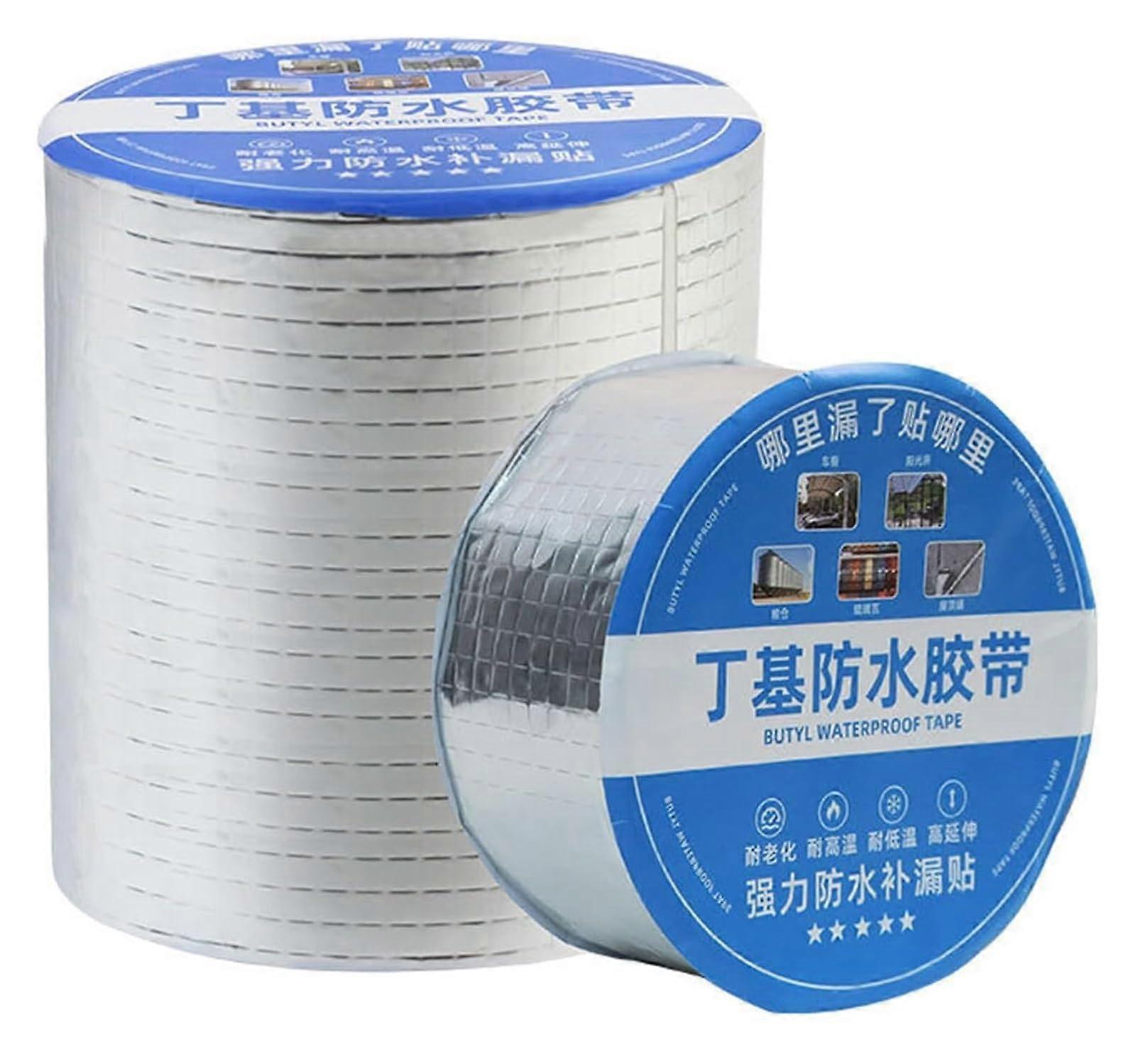 Ruban d’aluminium butyle Ruban d’étanchéité polyvalent Toit (1,5 mm x 50 mm x 10 m)