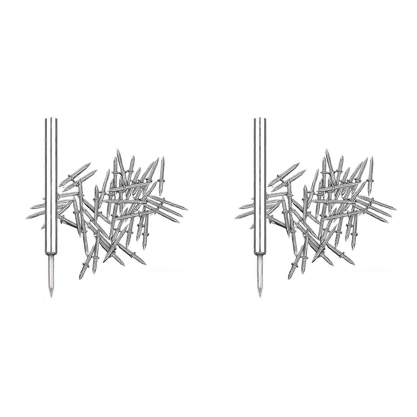 100Pcs Double-Head Skirting Thread Seamless Nail, Seamless Nail