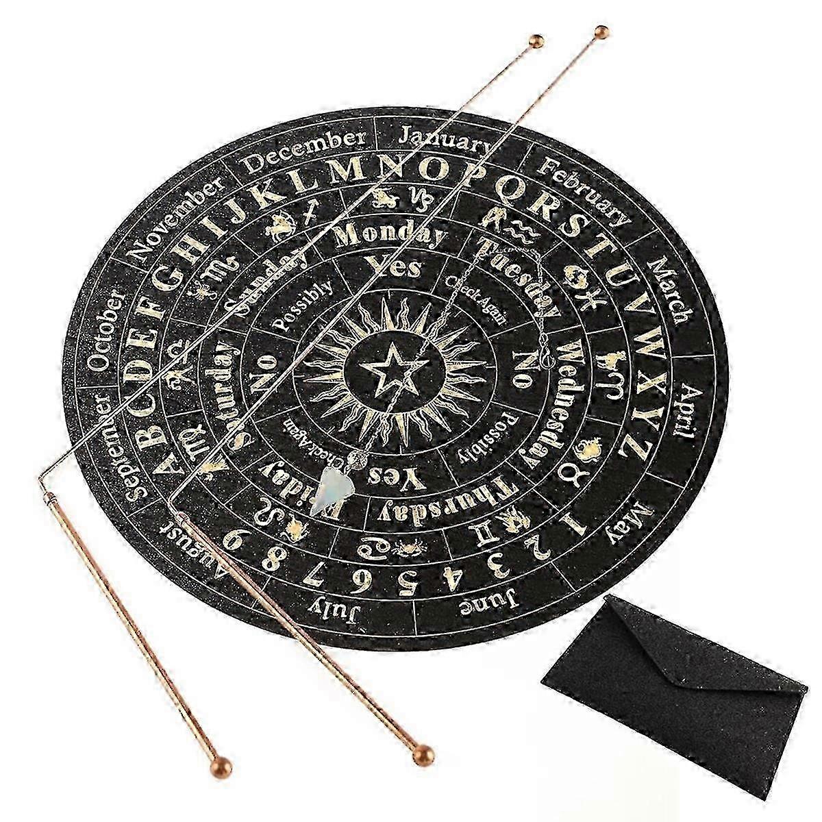 Copper Dowsing Rods - 2PCS Divining Rods+Dowsing Pendulum + Divination Mat- Divining Water, Treasure, Buried Items Etc js