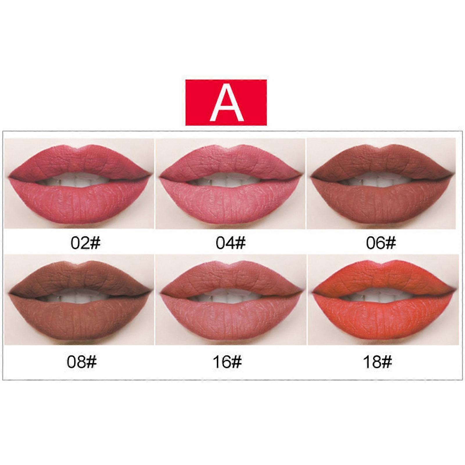 6pcs/box Waterproof Lipstick Long Lasting Pencil Lip Gloss Lip Stick Makeup Tool A