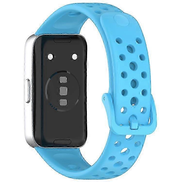 Compatible For Band 10 / 10 NFC / 9 / 9 NFC / 8 / 8 NFC Silicone Strap Multi Hole Design Smart Watch Band