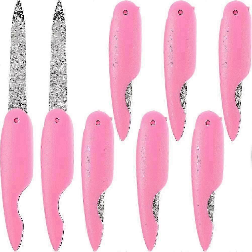 8pcs Metal Folding Nail File Double Side Nail File Buffer Fingernails Toenails Manicure Files hwy