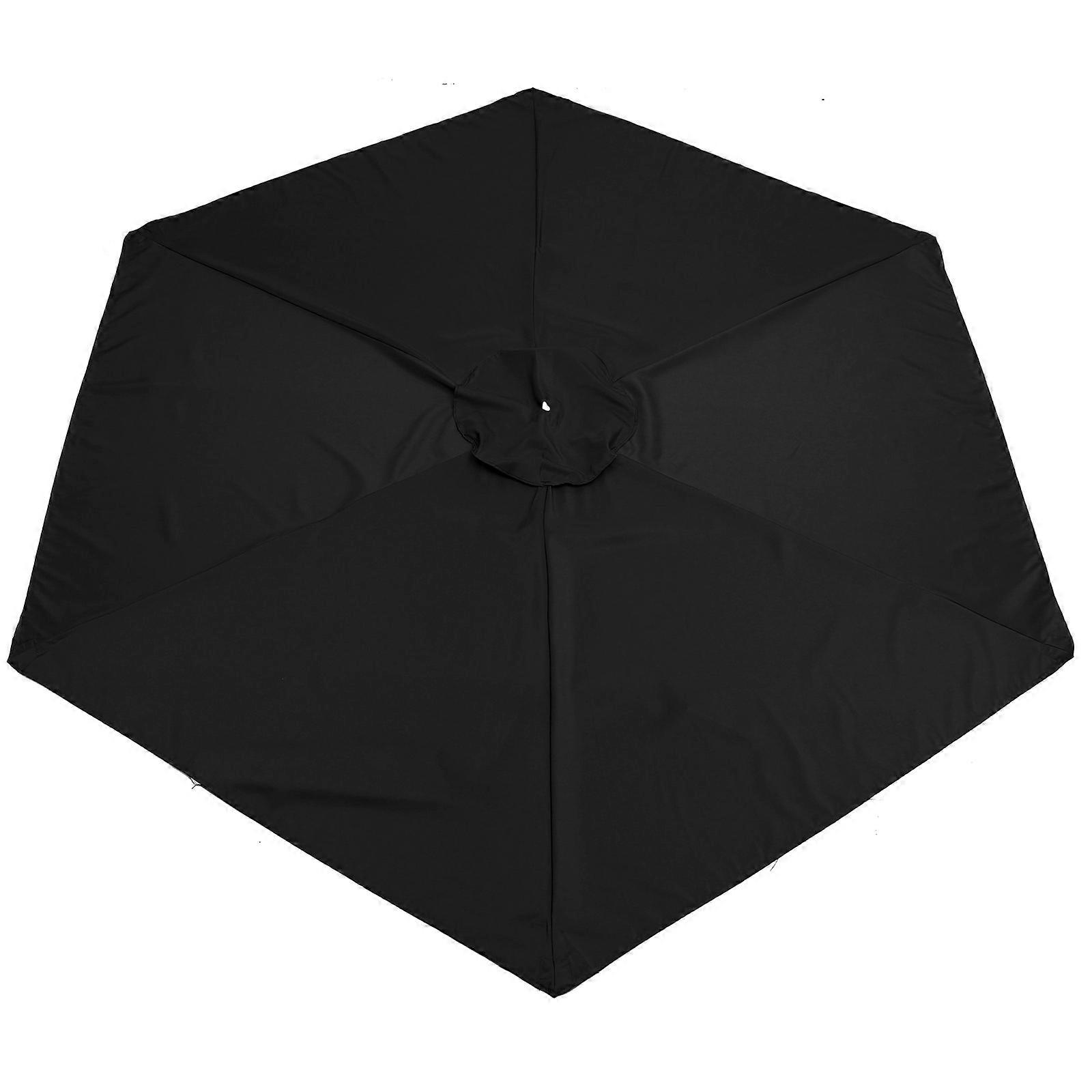Reusable Outdoor Umbrella Canopy Replacement for Daily Use with Black Canopy
