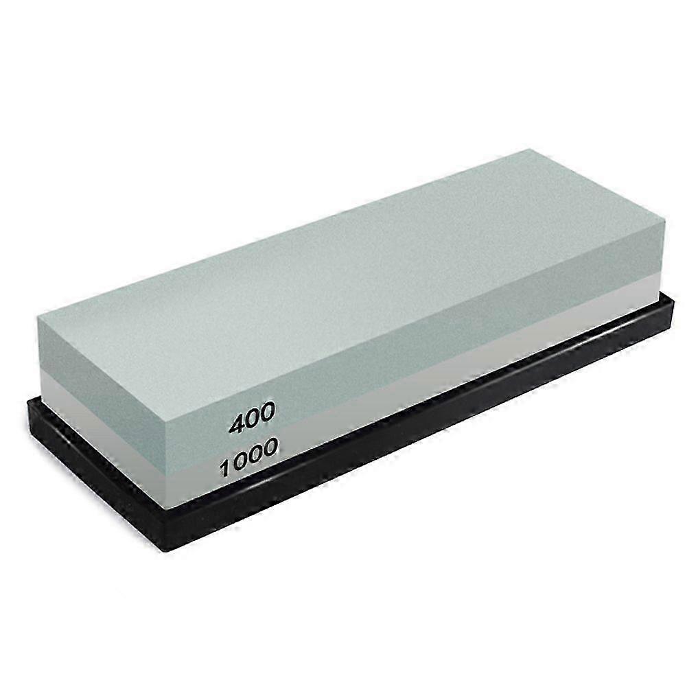 Whetstone, BearMoo 2-IN-1 Sharpening Stone 400/1000 Grit Waterstones, Knife Sharpener Rubber Stone Holder Included