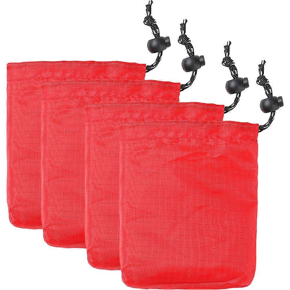 4pcs Compact Drawstring Storage Bags for Travel, Sports & Organization – Lightweight Foldable Pouches for Small Items & Essentials