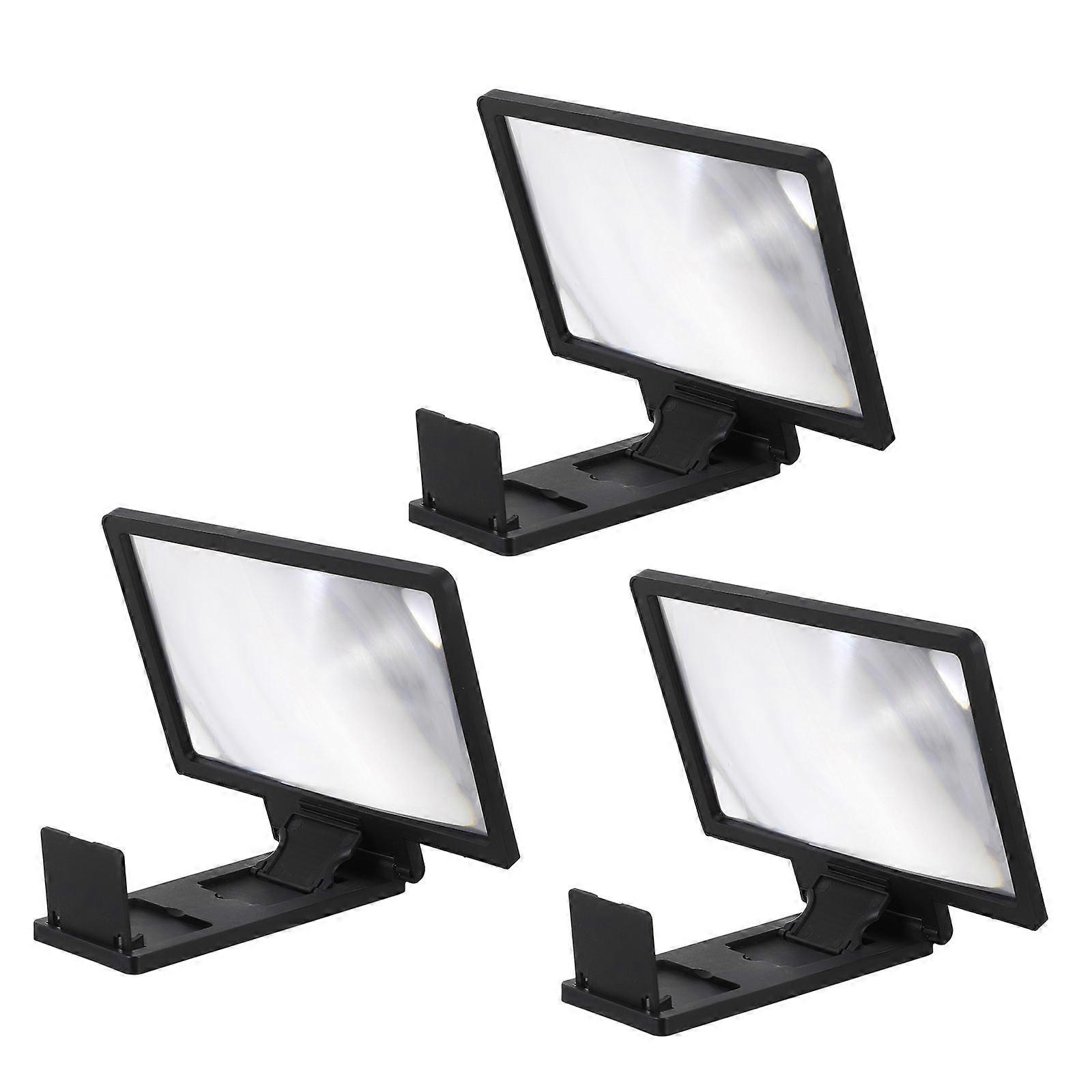 Cellphone Screen Magnifier for Video 3Pcs Adjustable Phone Screen Magnifier Black
