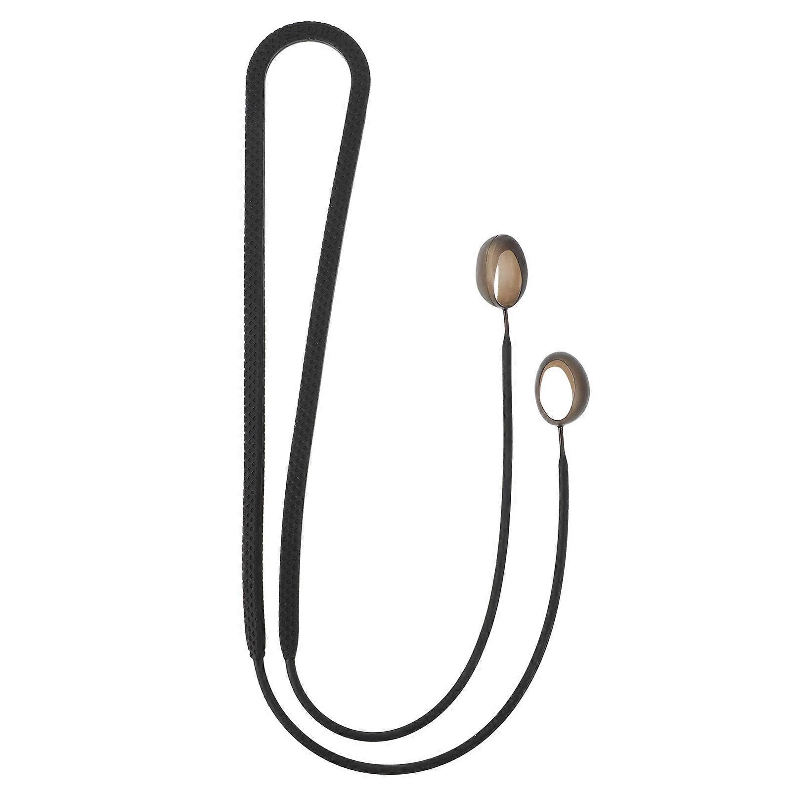 イヤフォンストラップシリコンヘッドフォンロープ2一般ユーザー用ブラック80X0.6X0.4Cm 1パック