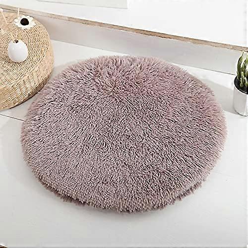 Round Pet Dog Bed Mat Long Plush Soft Fluffy Cushion Cat Bed Blanket Pad For Small Medium Large Dogs